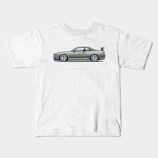 Skyline R34 GTR green Kids T-Shirt